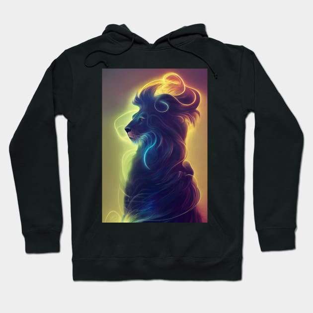 A colourful spectral lion Hoodie by ARTificial42